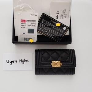 Chanel Boy Flap Card Holder